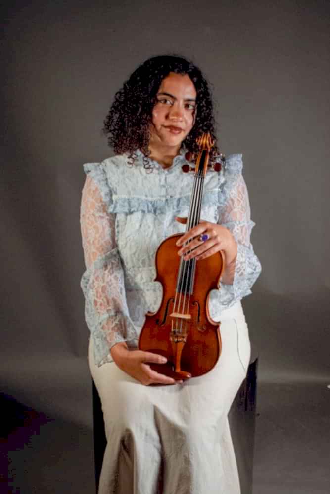 Demiana Ibrahim, cello and violin teacher at the Global Music Academy in Berlin